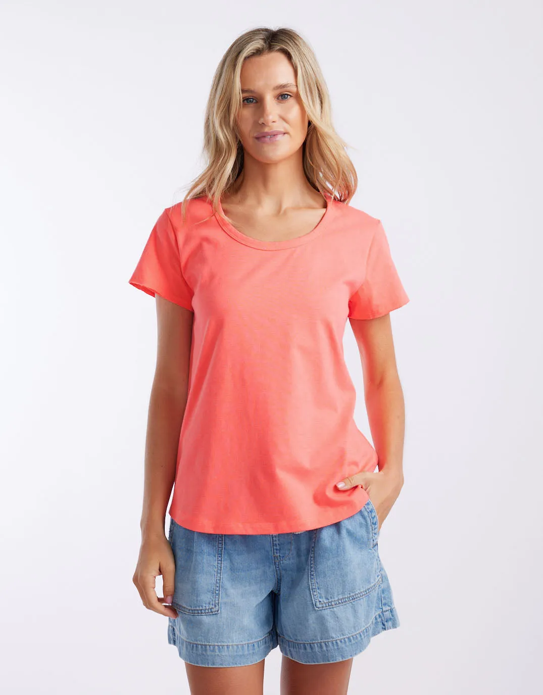 Club Tropez Round Neck Tee - Watermelon sold by White & Co product image thumbnail 4