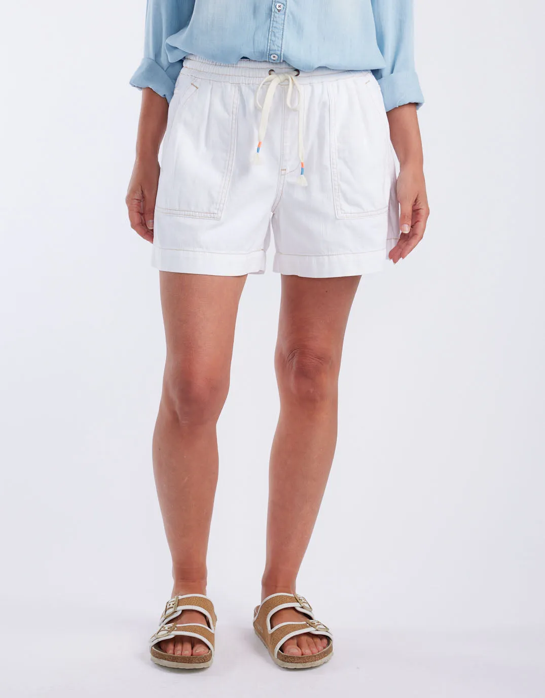 Coco Denim Short - White sold by White & Co product image thumbnail 4