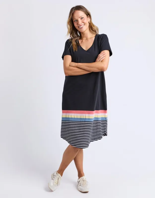 Terra Tee Dress - Washed Black sold by White & Co