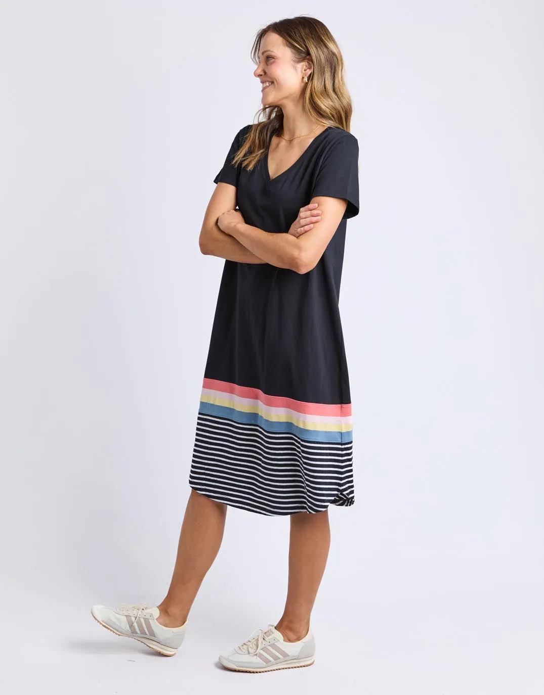 Terra Tee Dress - Washed Black sold by White & Co product image thumbnail 3