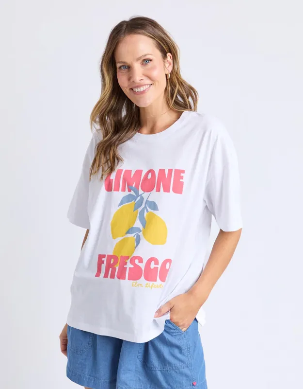 Limone Fresco Tee - White sold by White & Co