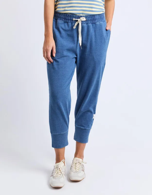3/4 Brunch Pant - Blue Denim Look sold by White & Co