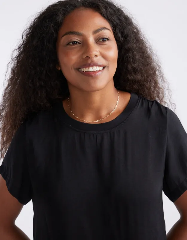 Drape Tee - Black made by White & Co