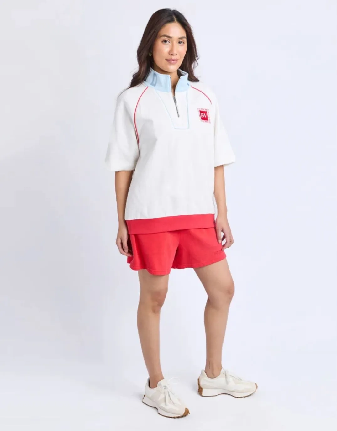 Piped Zip Crew - Vintage White sold by White & Co product image thumbnail 2