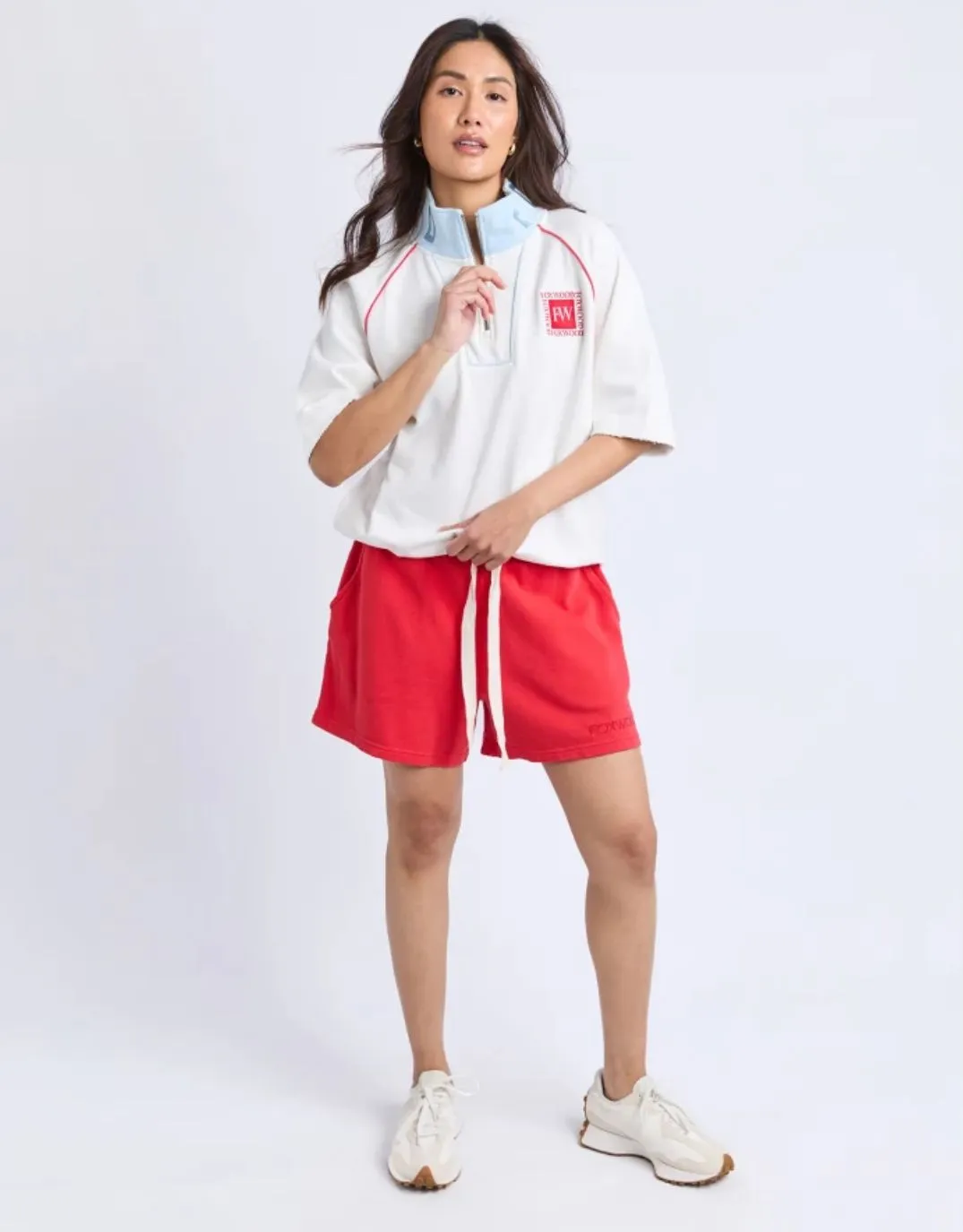 Piped Zip Crew - Vintage White sold by White & Co product image thumbnail 3