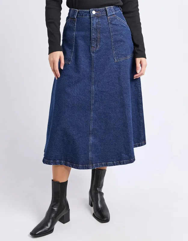 Potter Skirt - Indigo made by White & Co