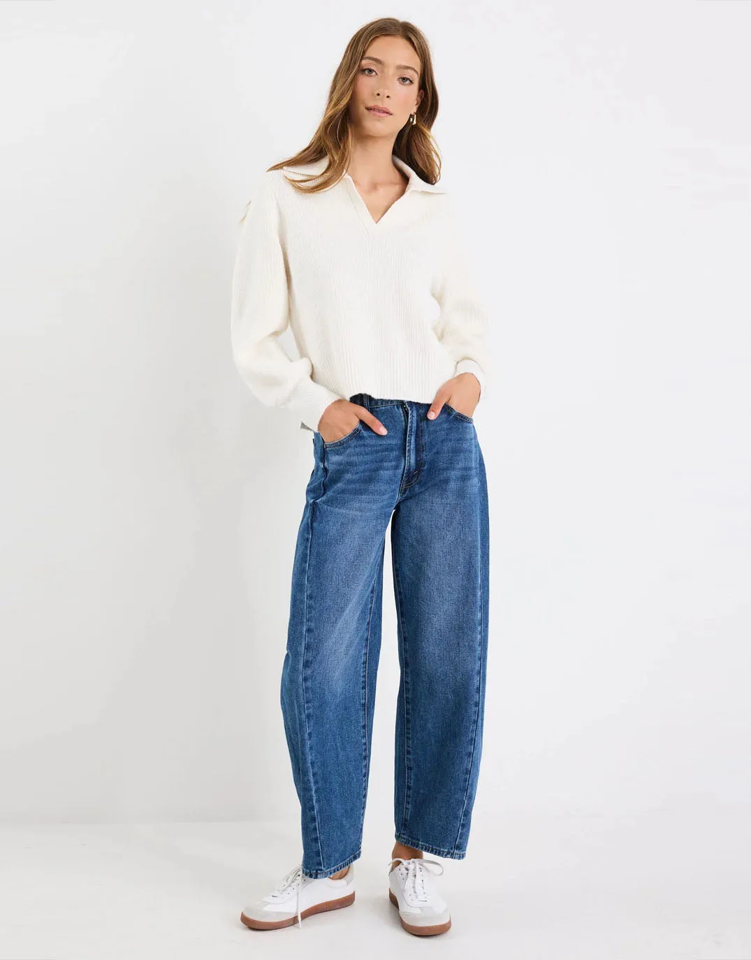 Truth Collar Chunky Knit Jumper - Ivory sold by White & Co product image thumbnail 4