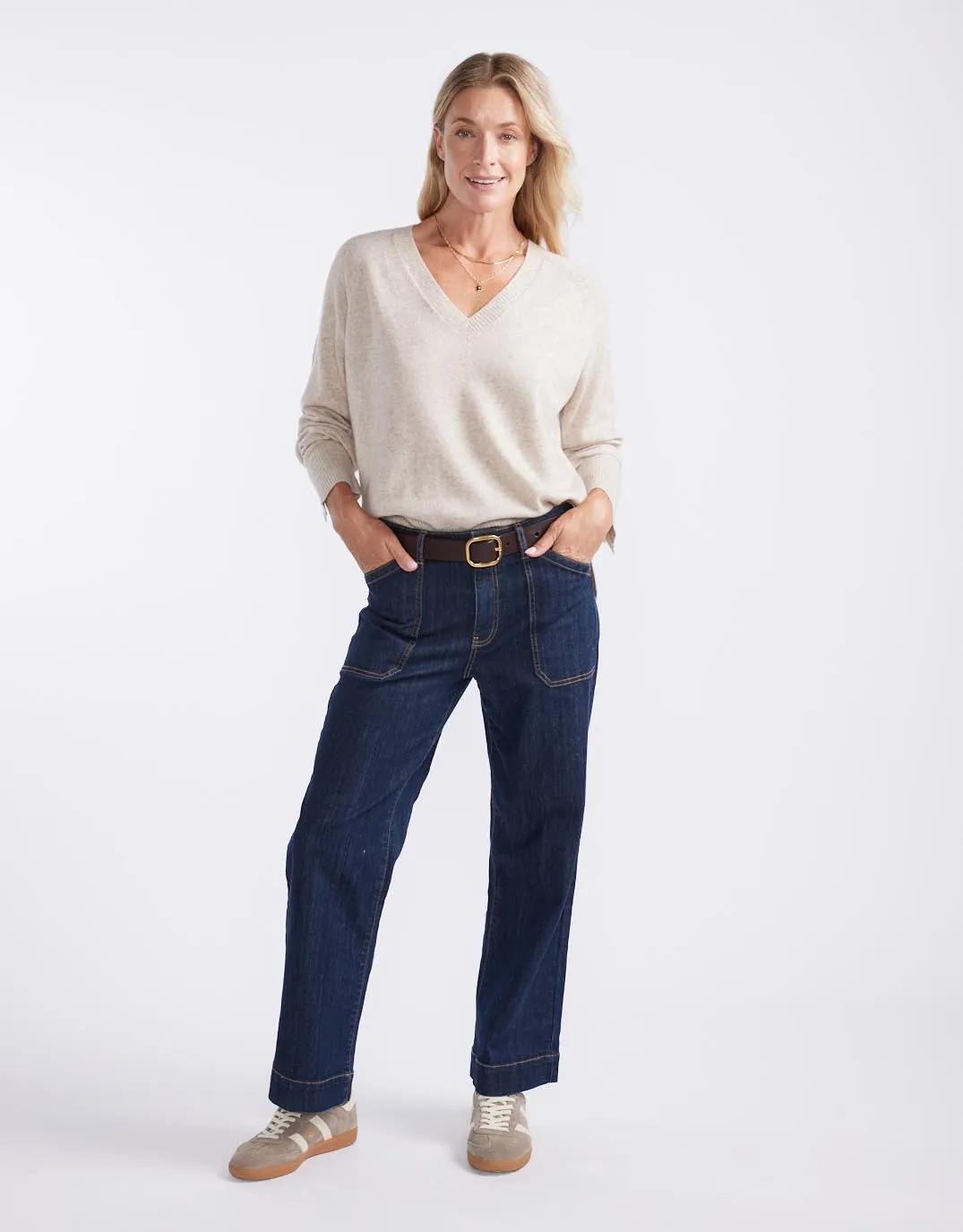 Atelier Wool Cashmere Knit - Oat sold by White & Co product image thumbnail 3