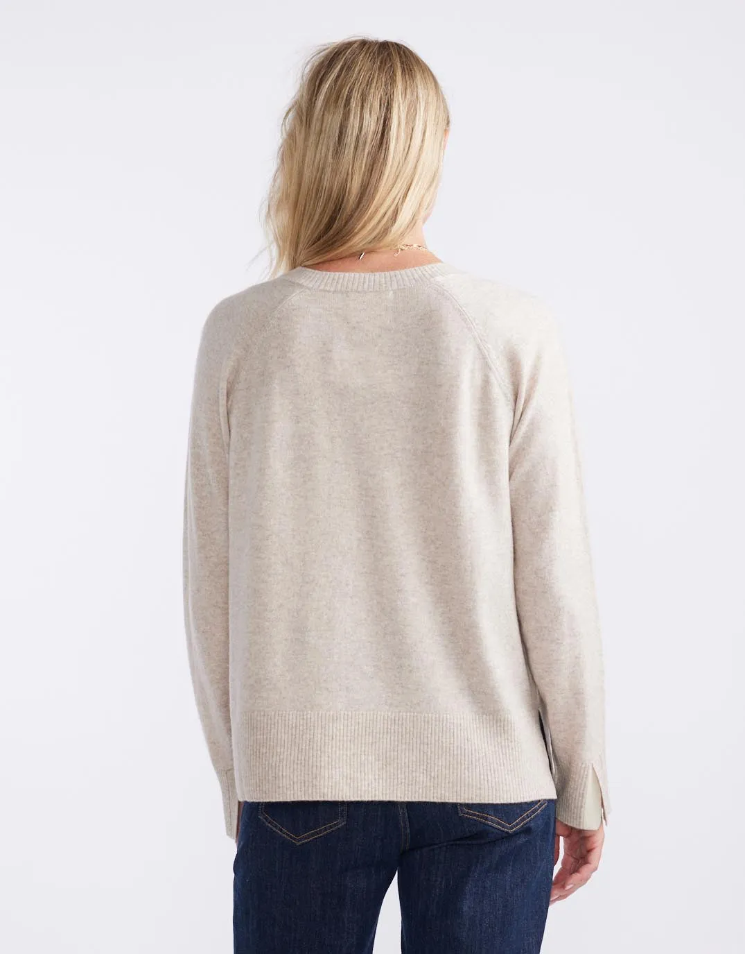 Atelier Wool Cashmere Knit - Oat sold by White & Co product image thumbnail 5