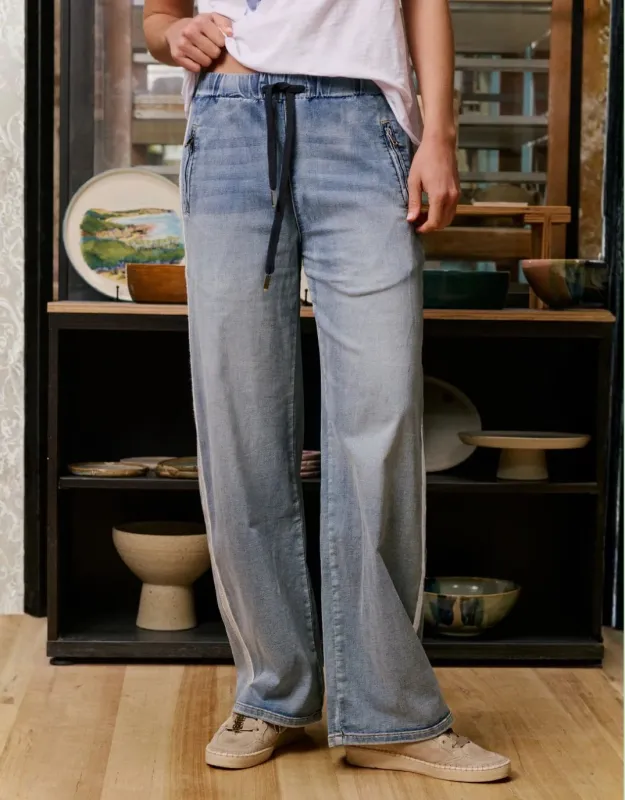 Glam Track - Silver Stripe Jean made by White & Co