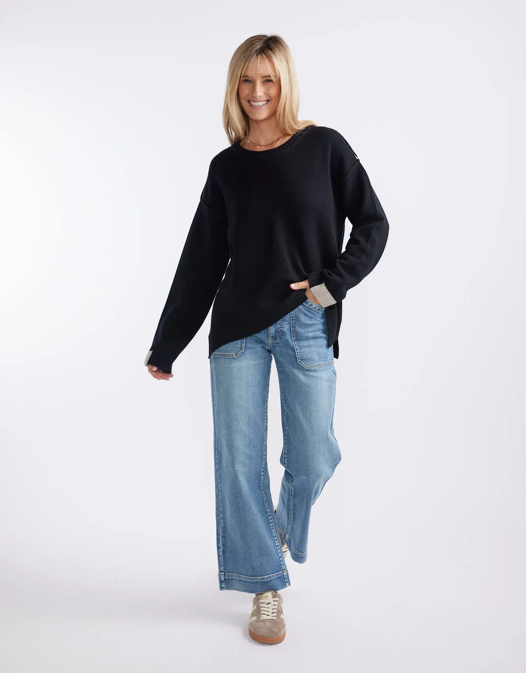 Marais Wool Cashmere Knit - Black sold by White & Co product image thumbnail 5