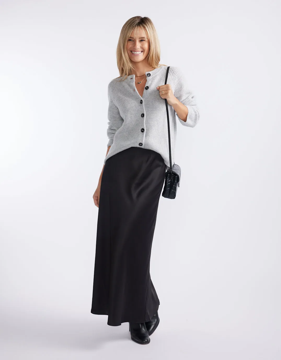 Maison Wool Cashmere Cardigan - Grey Marle sold by White & Co product image thumbnail 5