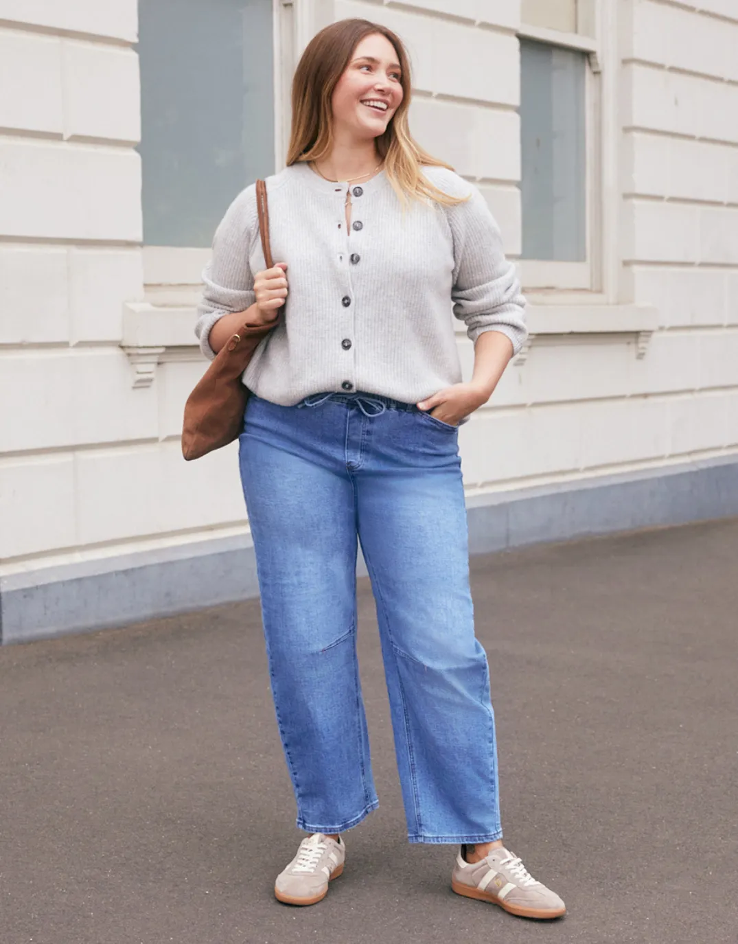 Maison Wool Cashmere Cardigan - Grey Marle sold by White & Co product image thumbnail 3
