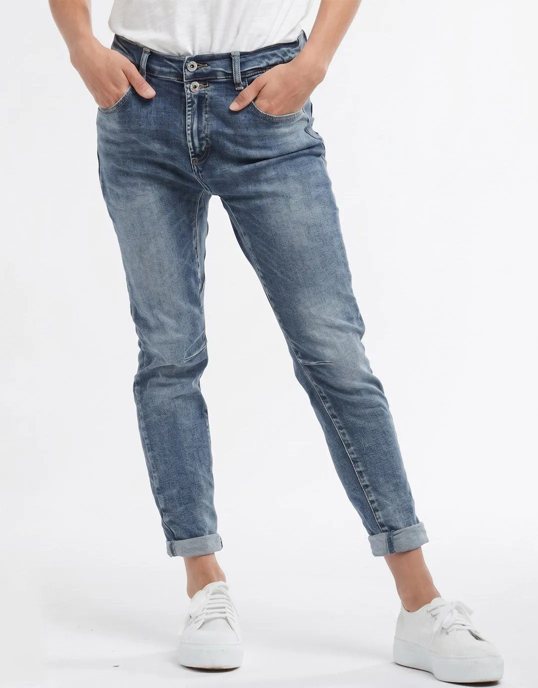 Emma Stretch Jean - Mid Wash sold by White & Co product image thumbnail 3