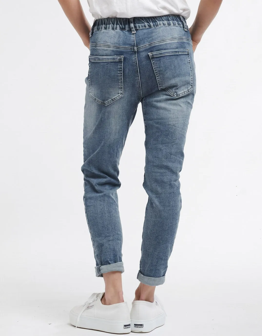 Emma Stretch Jean - Mid Wash sold by White & Co product image thumbnail 2