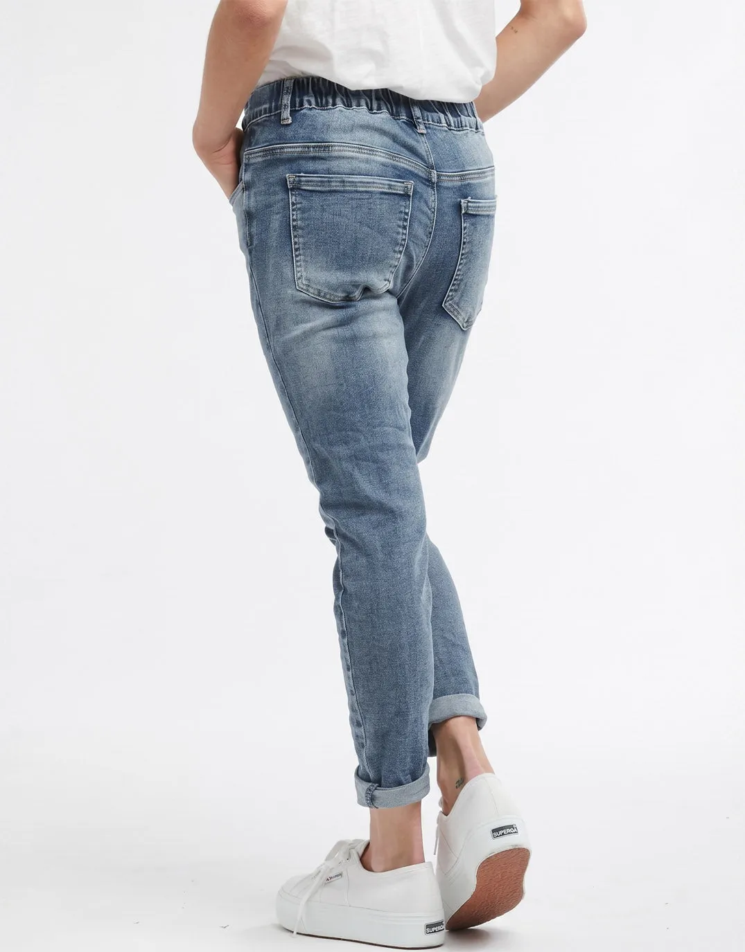 Emma Stretch Jean - Mid Wash sold by White & Co product image thumbnail 4
