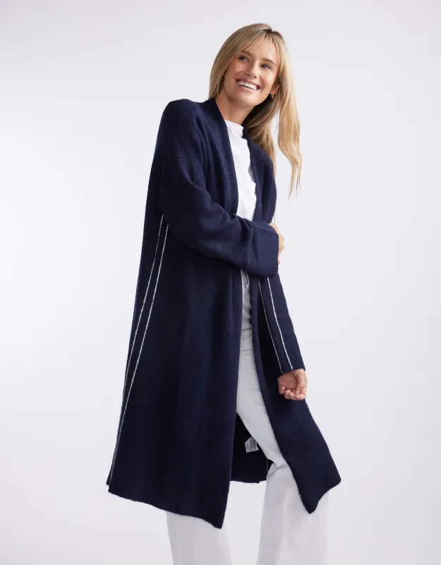 Montreux Wool Alpaca Longline Cardigan - Navy made by White & Co