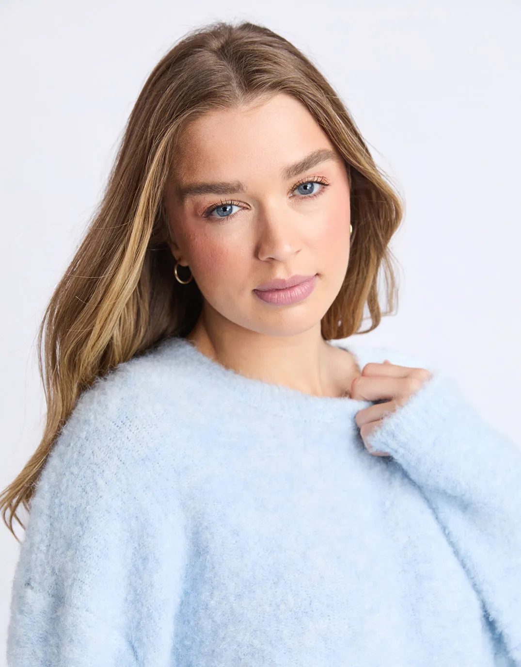 Flint Knit Crew - Ice Blue sold by White & Co product image thumbnail 5