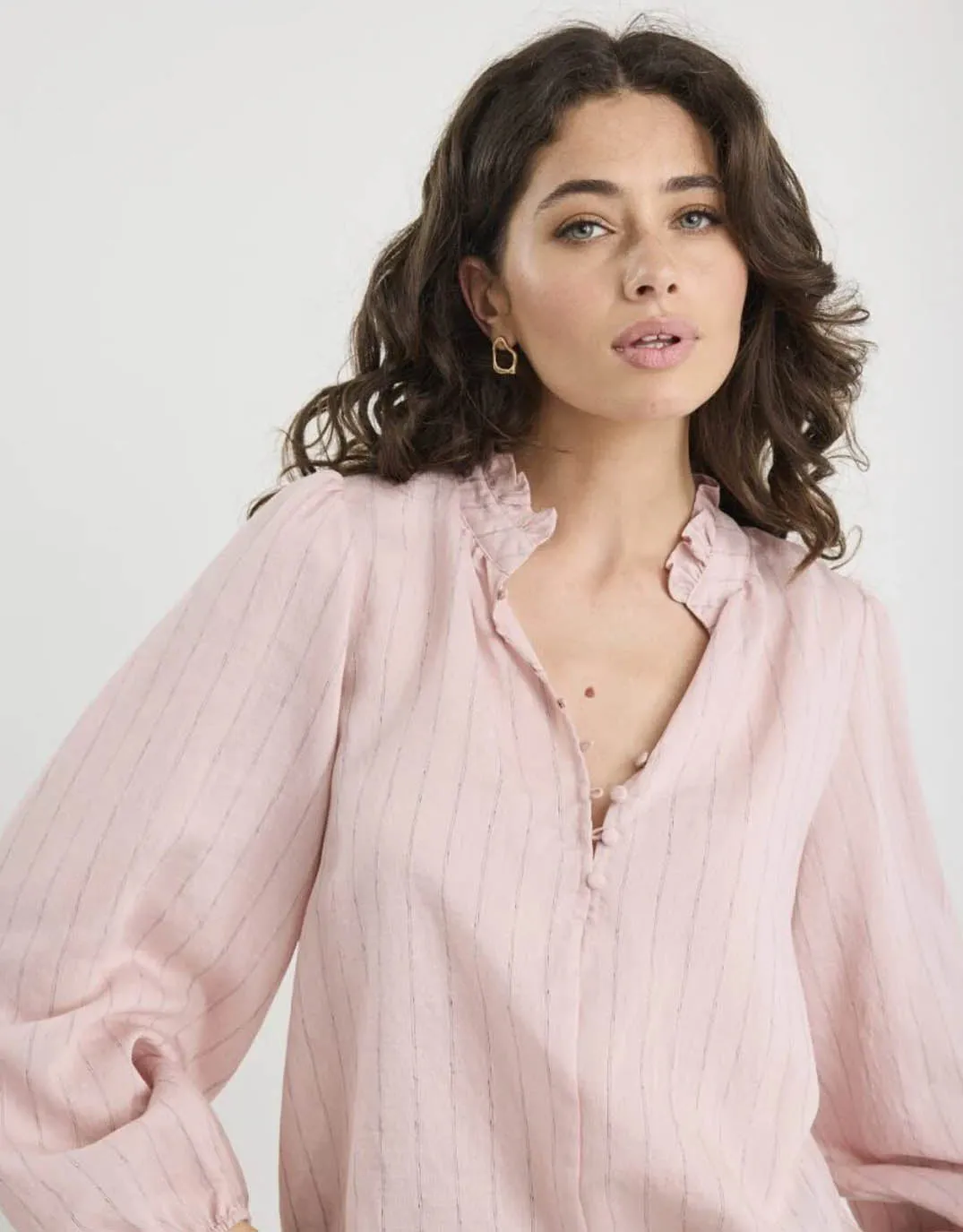 Premise Long Sleeve Top - Blush Stripe sold by White & Co product image thumbnail 2