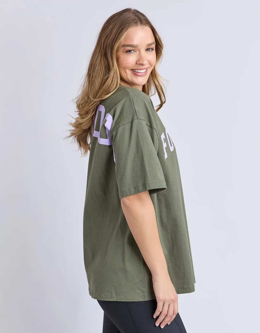 Interval Tee - Khaki/Lilac sold by White & Co product image thumbnail 5