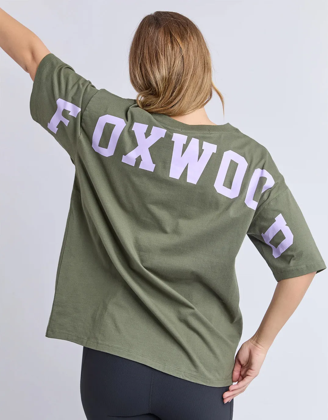 Interval Tee - Khaki/Lilac sold by White & Co product image thumbnail 2