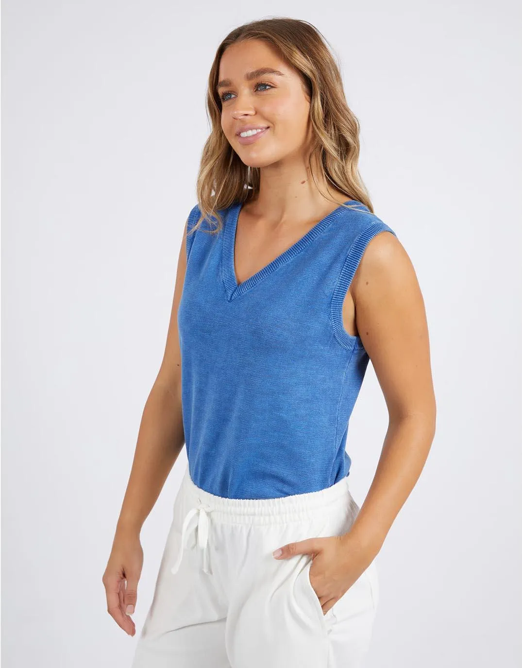 Clarissa Tank - Blue sold by White & Co product image thumbnail 4