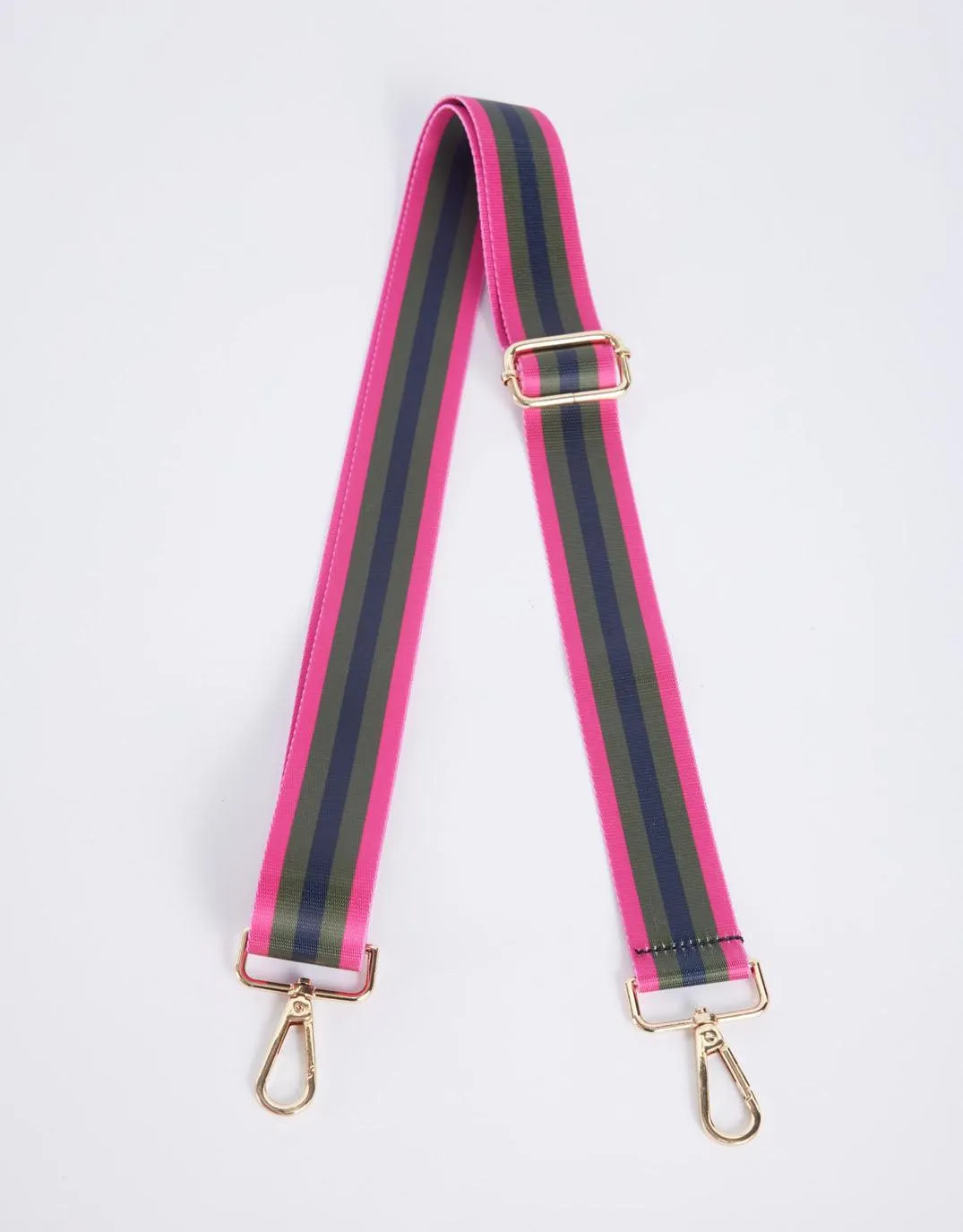 Bag Strap - Khaki/Hot Pink Stripe sold by White & Co