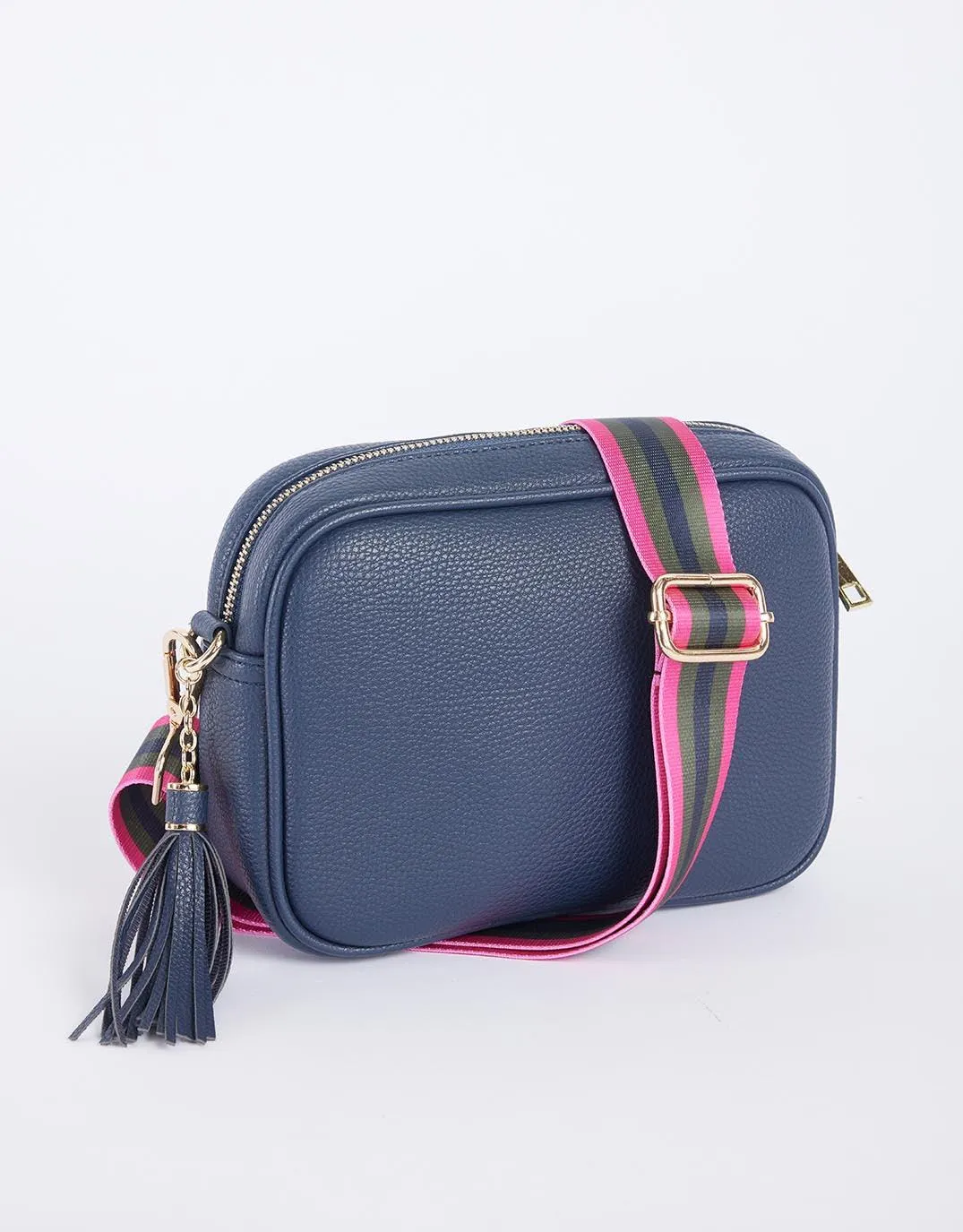 Bag Strap - Khaki/Hot Pink Stripe sold by White & Co product image thumbnail 5