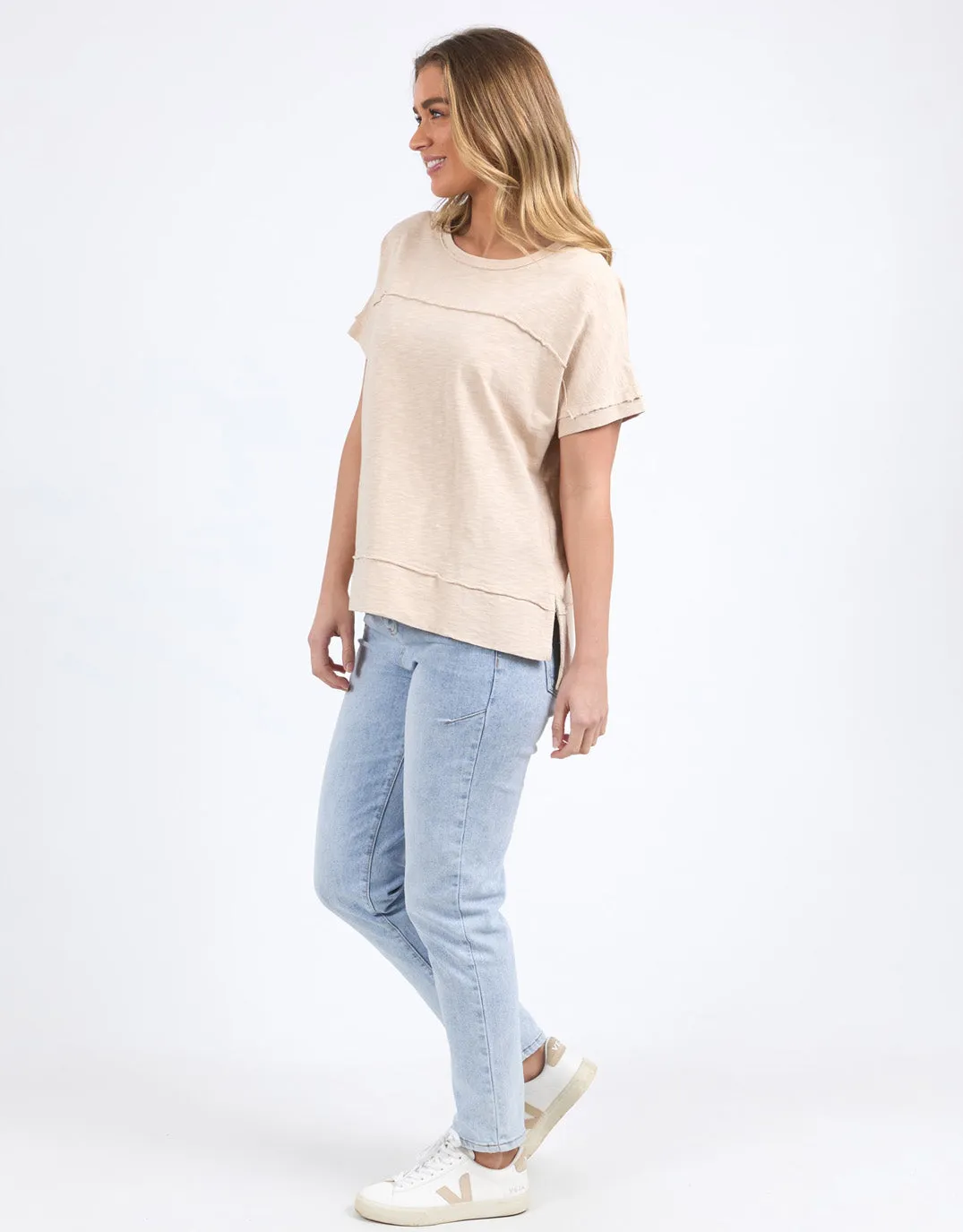 Allison Tee - Oat sold by White & Co product image thumbnail 3