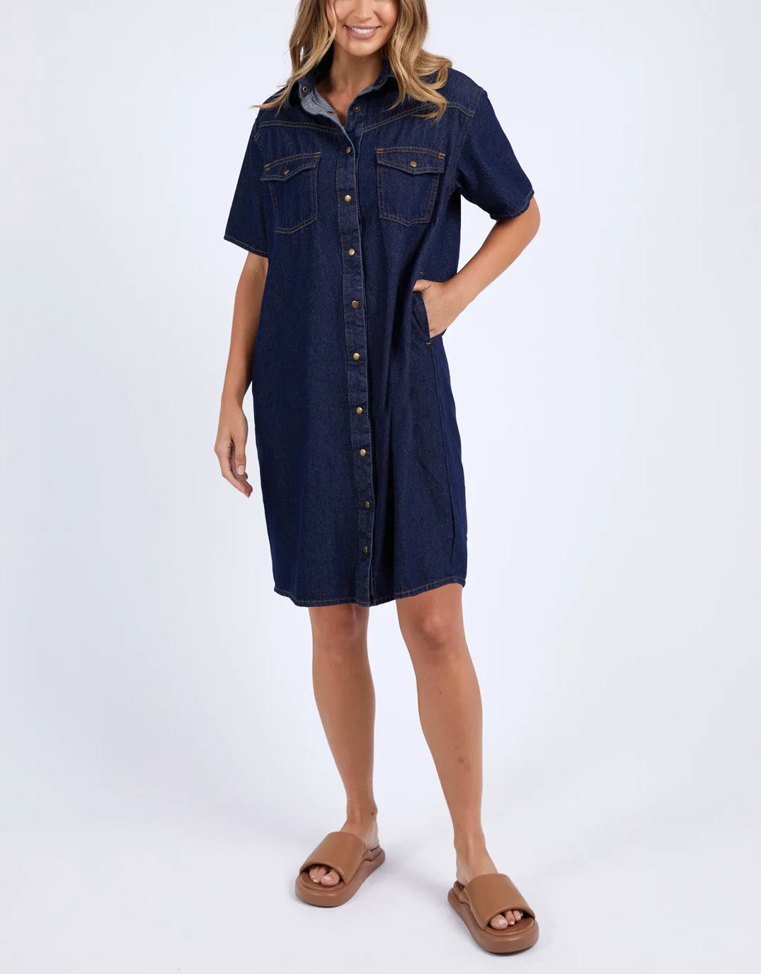 Sorcha Denim Dress - Indigo Denim sold by White & Co