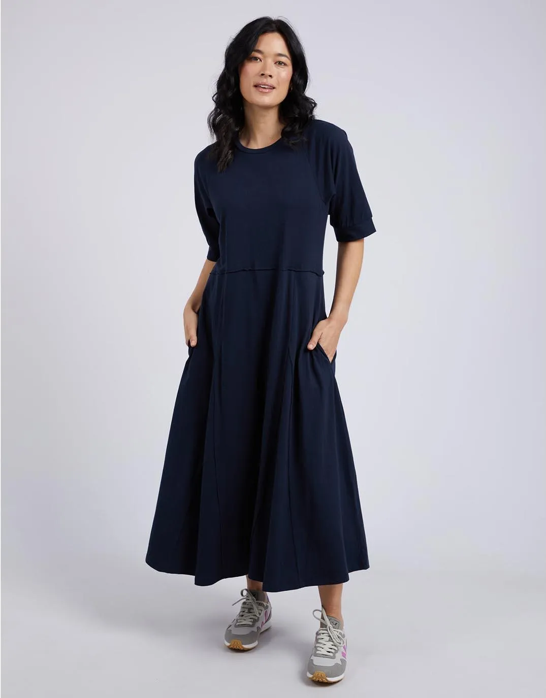 York Midi Dress - Navy sold by White & Co product image thumbnail 3