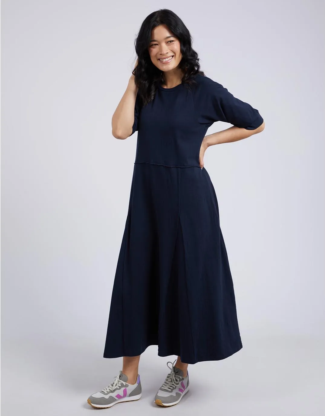 York Midi Dress - Navy sold by White & Co product image thumbnail 2
