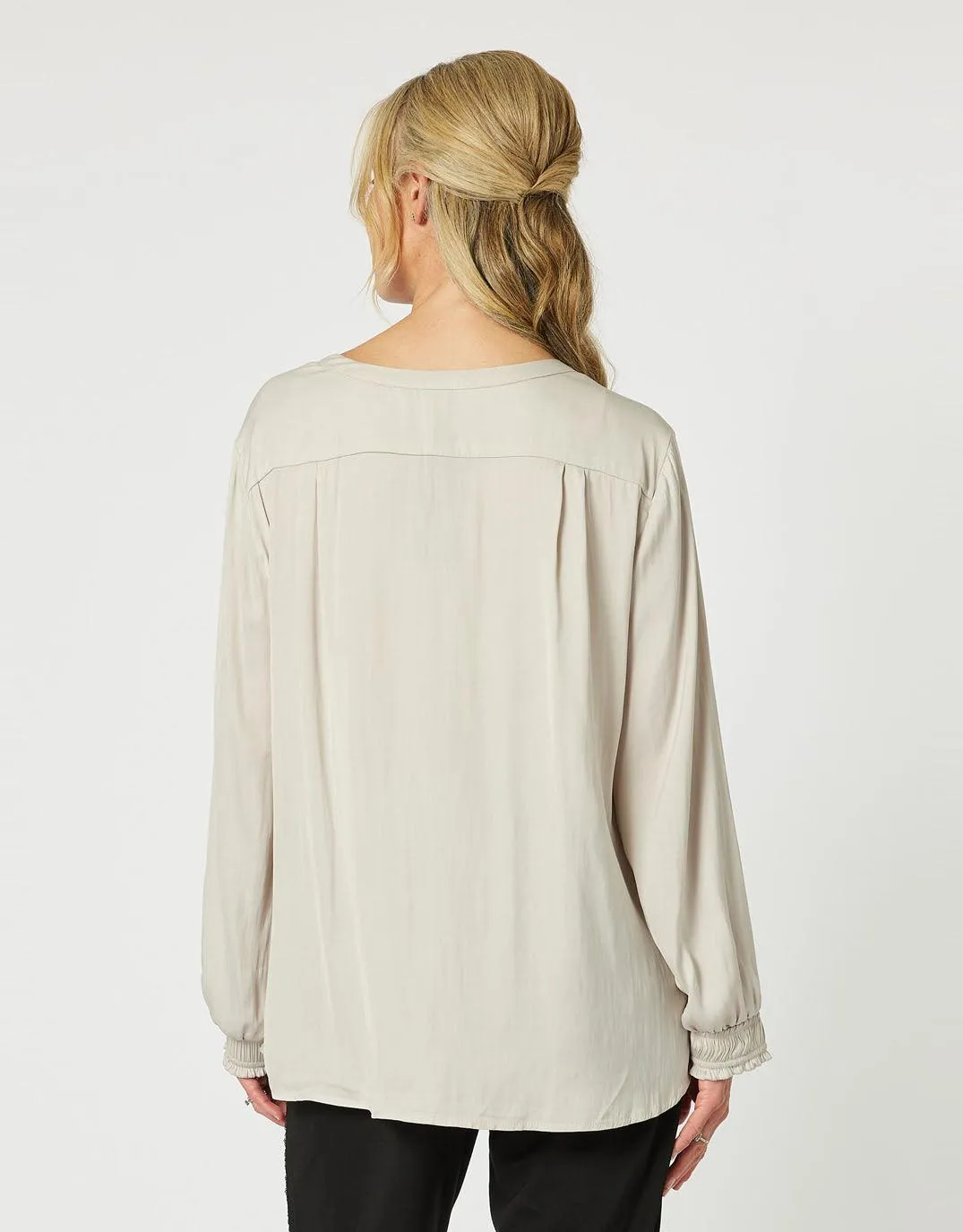 Luxe Nehru Top - Champagne sold by White & Co product image thumbnail 5