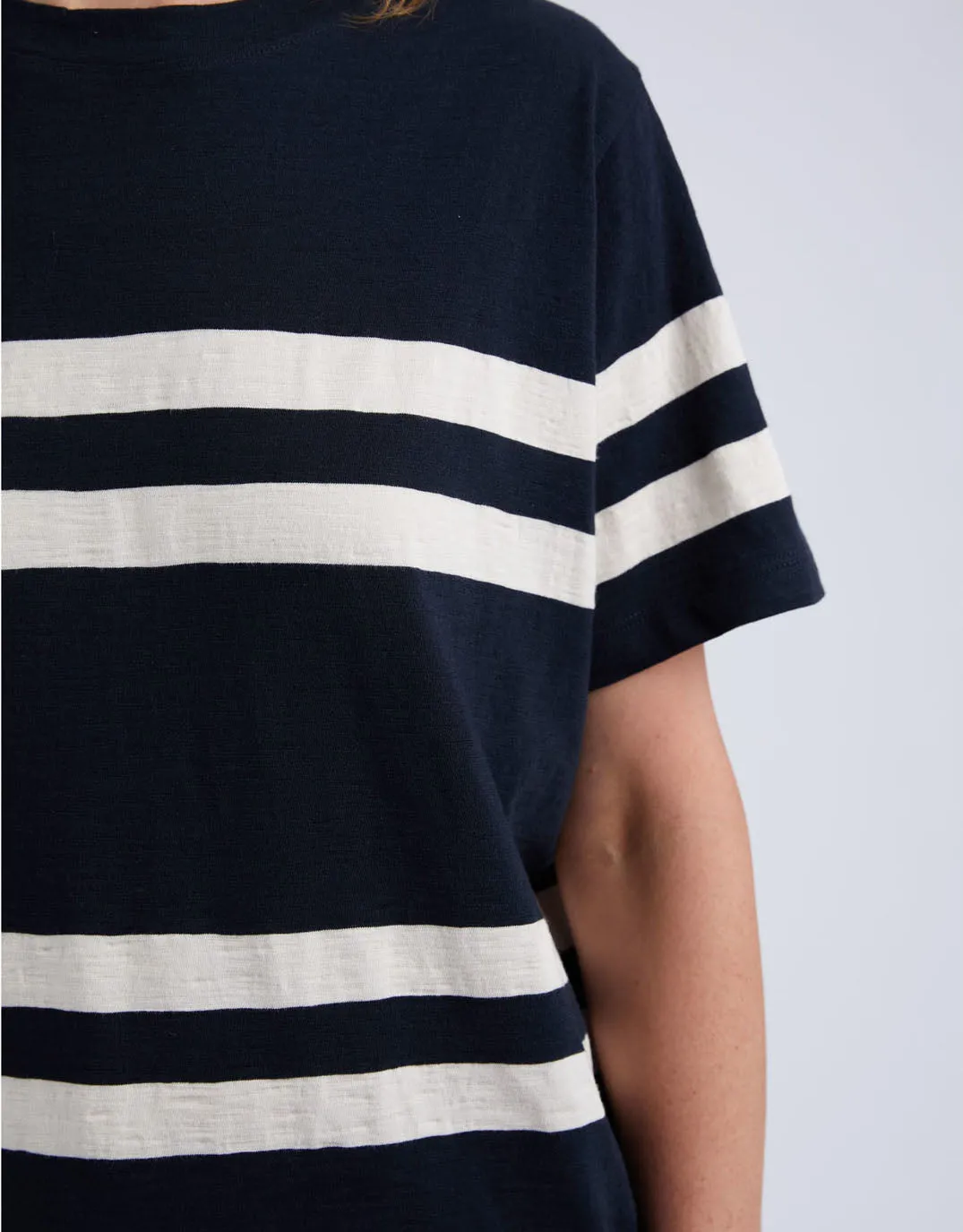 Allegra Short Sleeve Tee - Navy/White Stripe sold by White & Co product image thumbnail 5