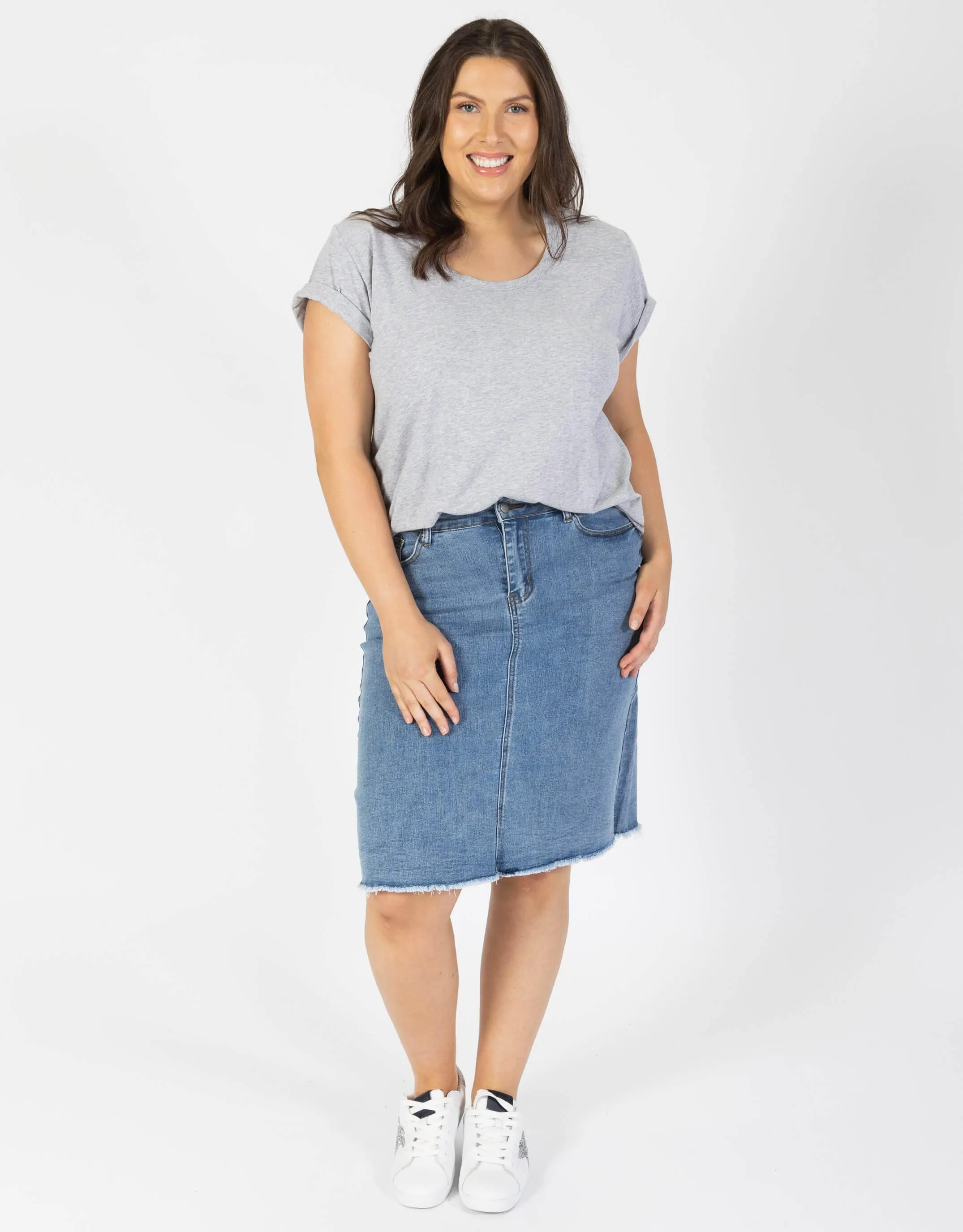 Original Round Neck T-Shirt - Grey Marle sold by White & Co product image thumbnail 2