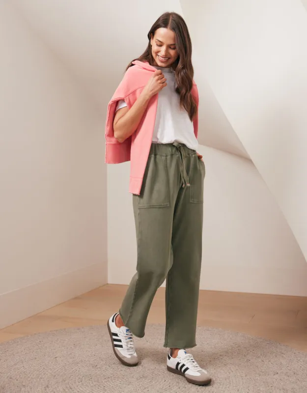 Raw Edge Lounge Pant - Washed Khaki sold by White & Co