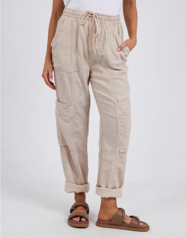 Luca Cargo Pant - Oatmeal sold by White & Co