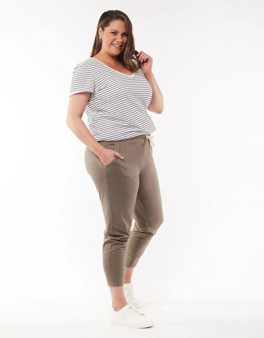 Wash Out Lounge Pants - Khaki sold by White & Co product image thumbnail 4