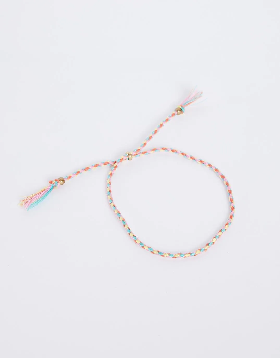 Thin Braided Bracelet - Multi sold by White & Co