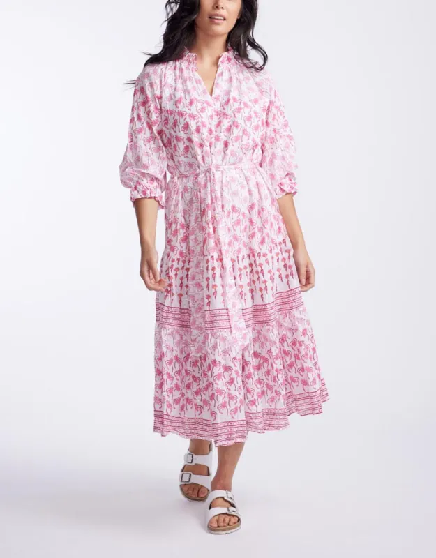 Waterlily Byron Midi Dress - Pink sold by White & Co