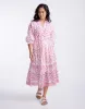 Waterlily Byron Midi Dress - Pink sold by White & Co