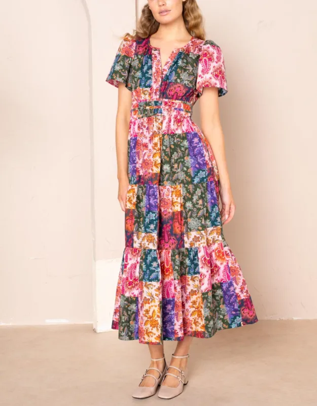 Victoria Midi Dress - Mosaic Paisley sold by White & Co