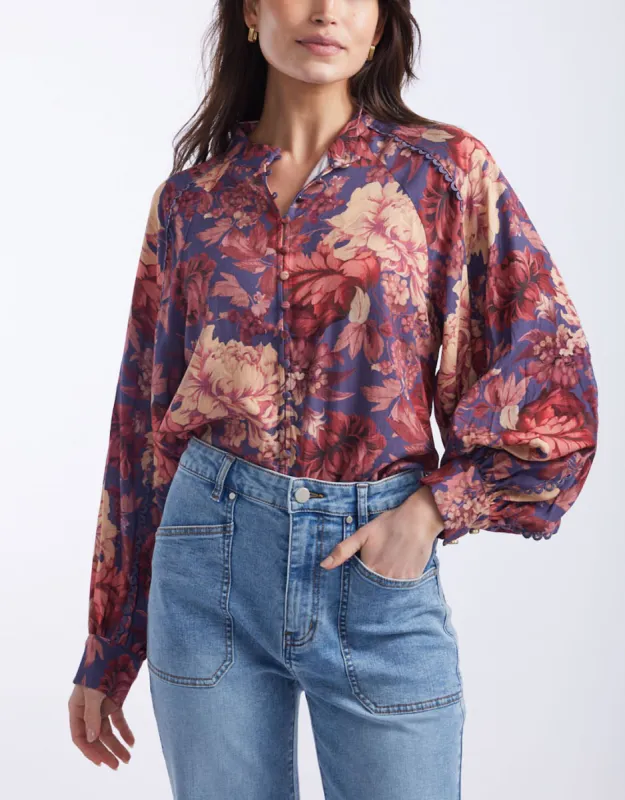 Berry Kiss Blouse - Floral sold by White & Co