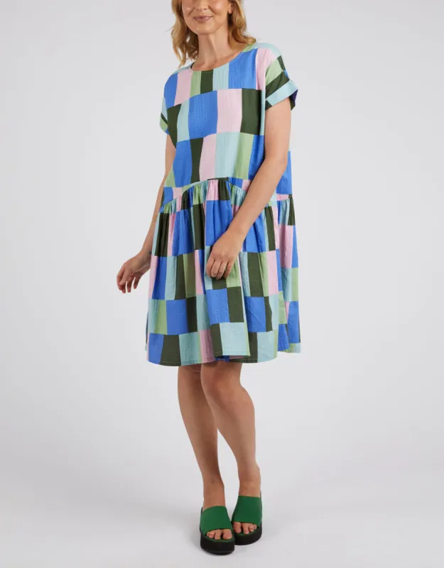 Odyssey Dress - Blue/Green Print sold by White & Co
