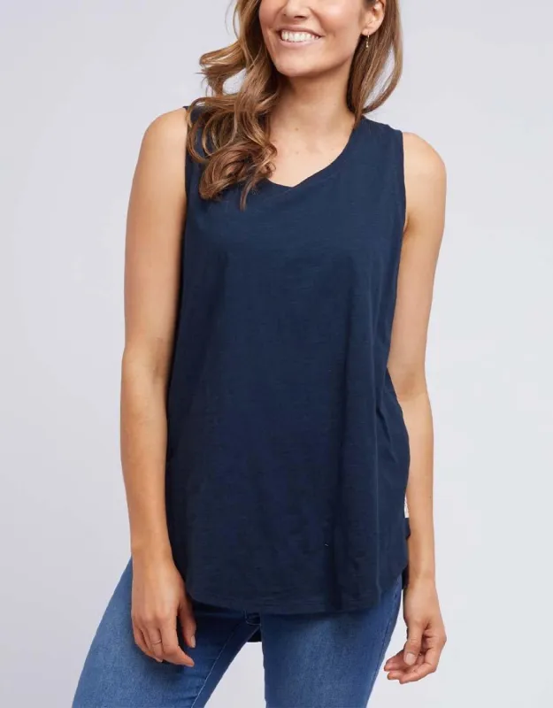 Scoop Tank - Navy sold by White & Co