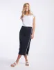 Off-Duty Trim Skirt - Black sold by White & Co