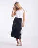 Off-Duty Trim Skirt - Black sold by White & Co