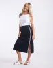 Off-Duty Trim Skirt - Black sold by White & Co