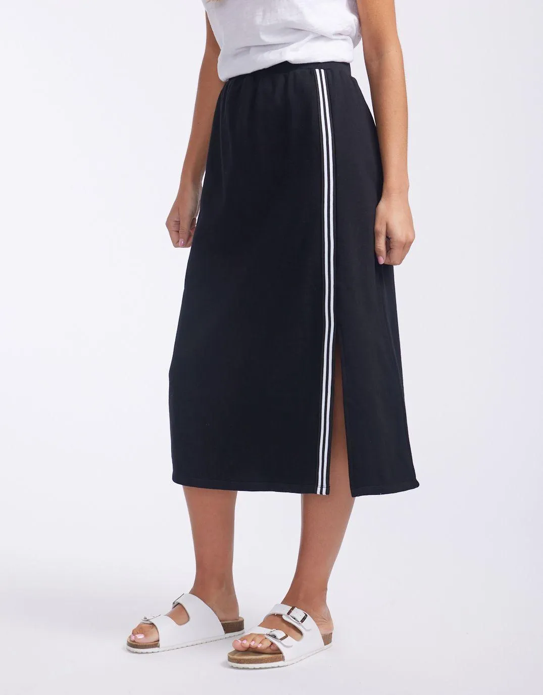 Off-Duty Trim Skirt - Black sold by White & Co