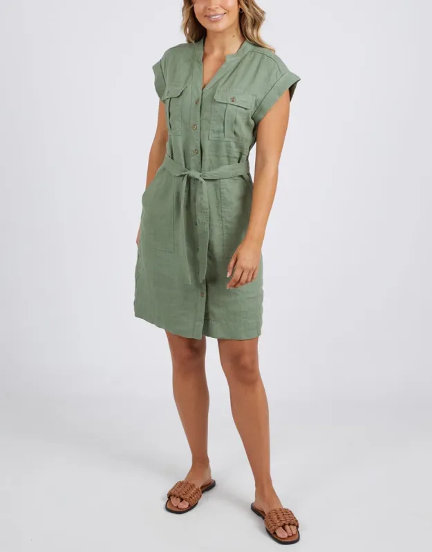 Harlow Dress - Khaki sold by White & Co